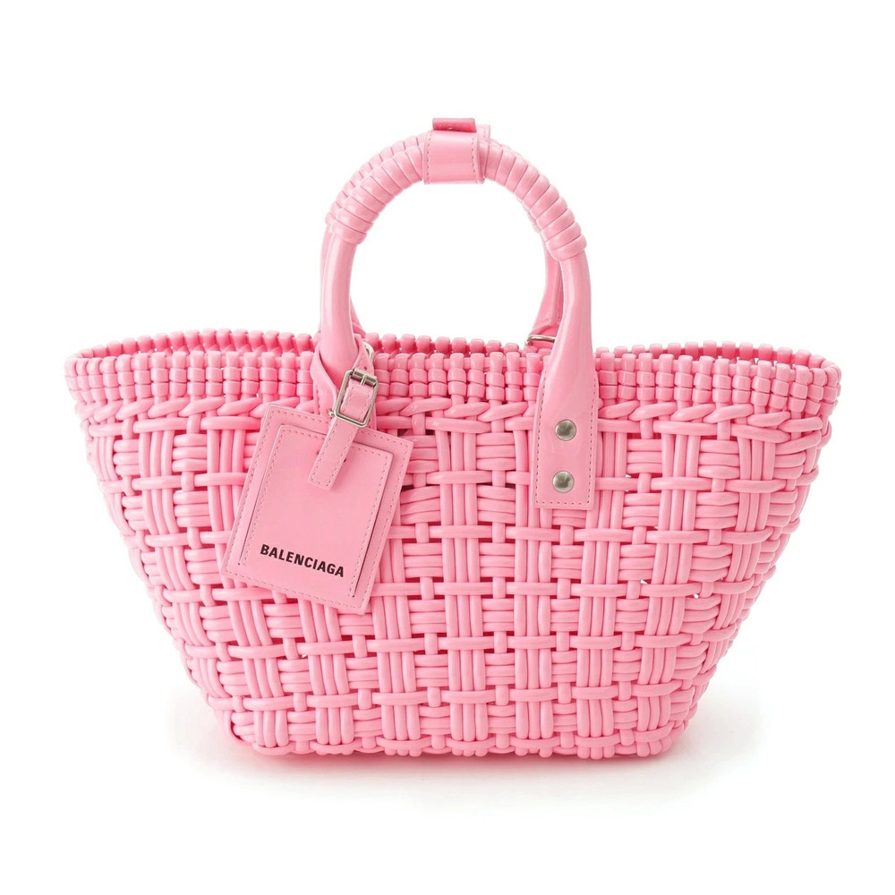 Balenciaga Bistro Basket Tote Bag Pink